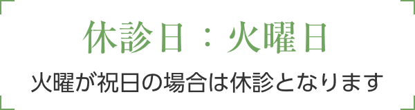 休診日:火曜日